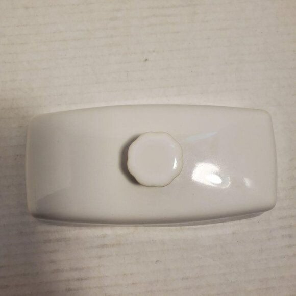 Fiestaware Fiesta CERAMIC Butter Dish Lid Cover Top Extra Large White - Picture 7 of 13